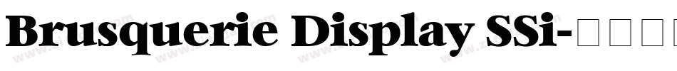 Brusquerie Display SSi字体转换